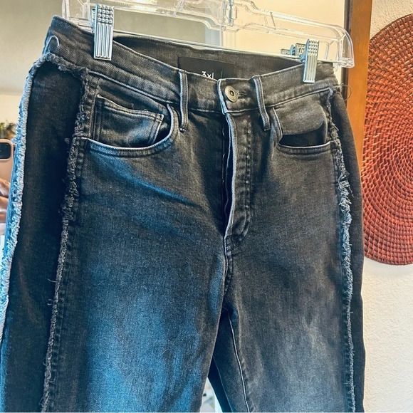 3x1 Made Here Faded Black W3 Cora Crop High Rise Jeans Jolee Wash size 26 - Picture 3 of 10